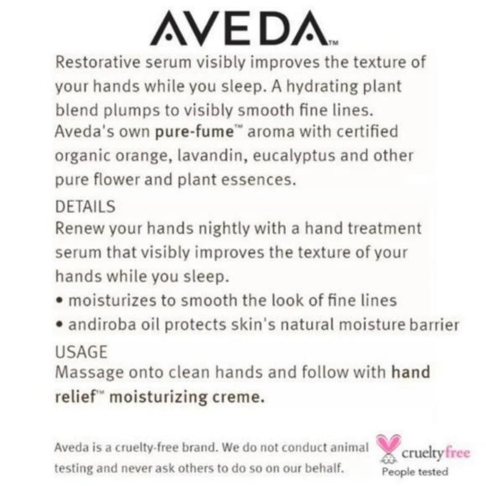 AVEDA Hand Relief Night Renewal Serum - Picture 2 of 8